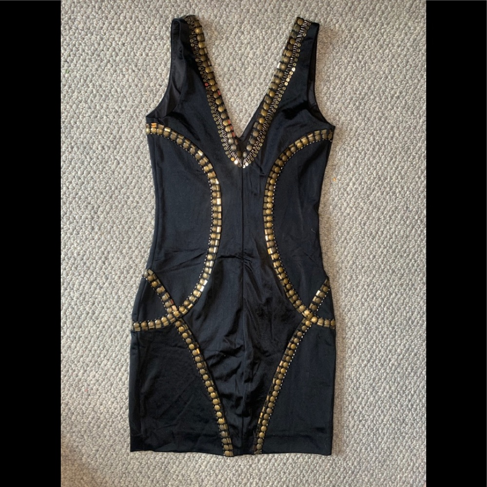 Very Sexy Black w/Gold Sequence Dress